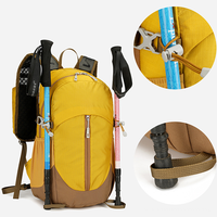 Sac à dos de randonnée et d'escalade unisexe léger 18L en nylon imperméable avec logo personnalisé pour les sports et voyages en plein air