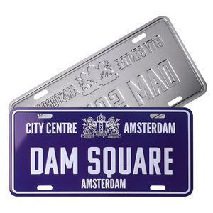 定制压花金属板个性化荷兰阿姆斯特丹鹿特丹纪念品礼品汽车牌照