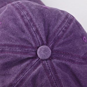 Gorra de béisbol de estilo vintage de alta calidad, cara lisa de mezclilla de algodón lavado, sombrero de papá sin estructura para hombres y mujeres - Product Image 4