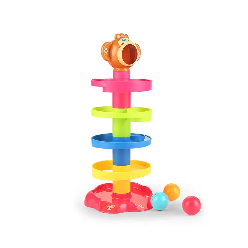 Ball Drop Roll Swirling Tower Development Educational Toys For 6 Month Baby