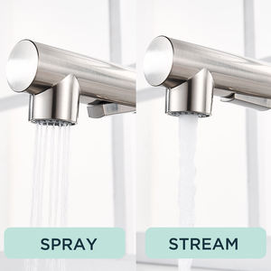 Robinet de cuisine <span class=keywords><strong>professionnel</strong></span> à deux poignées avec pulvérisateur robuste - Product Image 5