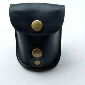 Sac en cuir pour billes d'acier de lance-pierre, étui de rangement durable pour billes de marbre avec fermeture à pression, taille individuelle, pour usage extérieur - Product Image 1