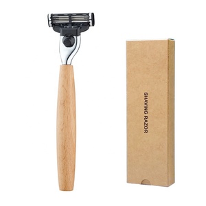 Custom Logo Accept 3 <strong>German</strong> Imported Blade Feature <strong>Razor</strong> Biodegradable Wood <strong>Razor</strong> Bamboo Wood <strong>Razor</strong> Shaving - Product Image 6