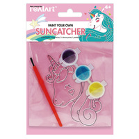 Décoration de fenêtre enfant diy art licorne arc-en-ciel peinture à la main panneau de vitrail kit de peinture attrape-soleil