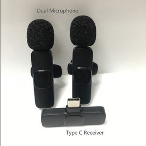 F11 Micrófono K9 Lavalier Micrófono inalámbrico para Vlogger Cuello de solapa Microfono Lavalie Micro Tie Cravate Sans Fil Tipo C Mic Android - Product Image 3