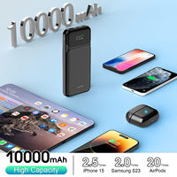 Batterie externe HYTO OEM 22,5W à charge rapide 20000mAh, chargeur portable avec câble intégré, écran LED, batterie externe pour téléphone portable 10000mAh