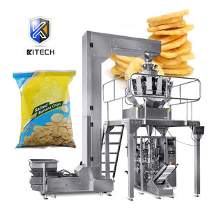 KL prezzo di fabbrica di pesatura automatica patatine alla Banana Chips macchina imballatrice con azoto - Product Image 1