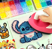 Kit de Recarga de Cuentas Termoadhesivas Mini de 2.6mm, Set de Cuentas Fusibles Multicolor, Kit Educativo de Cuentas Fusibles Pixel para Manualidades DIY