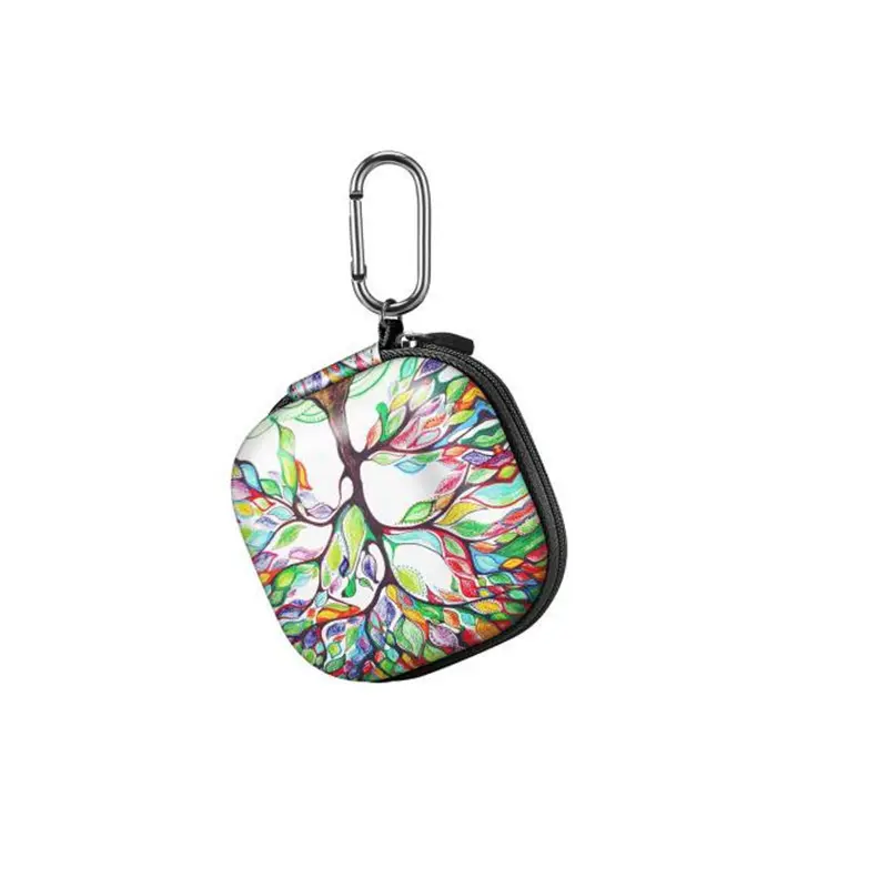 EVA — sac de transport pour écouteurs sans fil, sacoche Portable, couverture complète, antichoc, avec porte-clés
