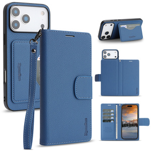 Nueva Funda de Teléfono de Piel Sintética con Tarjetero Abatible <span class=keywords><strong>y</strong></span> Correa de Muñeca para <span class=keywords><strong>iPhone</strong></span> 17 E 12 <span class=keywords><strong>13</strong></span> 14 15 16 <span class=keywords><strong>Pro</strong></span> <span class=keywords><strong>Max</strong></span> con Bloqueo RFID <span class=keywords><strong>y</strong></span> Compartimento para Tarjetas - Product Image 1
