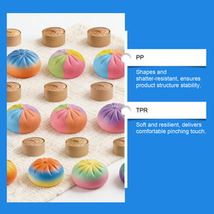 Diversión moldeando Baozi - Diseño degradado colorido - Moldeado repetido diario - Juguete Baozi suave, interactivo y entretenido - Product Image 6