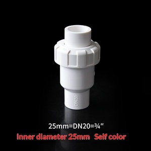 Vanne de contrôle manuelle en <span class=keywords><strong>PVC</strong></span> avec joint en PTFE pour conduites d'eau, sens unique, <span class=keywords><strong>anti</strong></span>-retour, taille de port 32 mm - Product Image 6