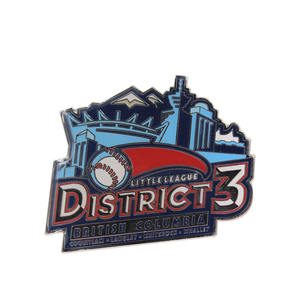 批发高品质定制软搪瓷翻领别针运动棒球队金属工艺品 - Product Image 1