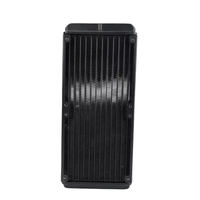 OCOCOO 240mm Radiador de aluminio Caja de la computadora Disipador de calor de refrigeración por agua con 12 vías de agua Enfriador de soldadura líquida Modelo