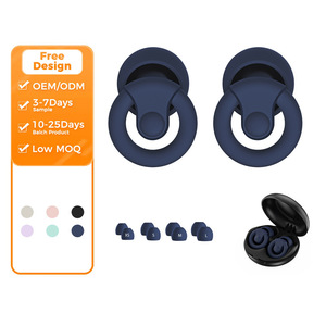 Bouchons d'oreilles en silicone pour le sommeil, spécialement conçus pour le tir, réutilisables, anti-bruit et isolants sonores, disponibles en - Product Image 2