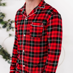 Tre Tự Nhiên Vải Tùy Chỉnh Mô Hình Người Đàn Ông Giản Dị Của Bộ Đồ Ngủ Bộ Người Đàn Ông Của Cổ Áo Sơ Mi Và Quần Set Đồ Ngủ Cho Nam Giới - Product Image 3