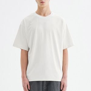เสื้อยืดคอกลมแบบสวมใส่สบาย ผลิตในอเมริกา ผ้าฝ้ายถัก 100% ทรงโอเวอร์ไซส์ สีพื้น แขนสั้น ผ้าไม่ยับ น้ำหนัก 305 กรัม - Product Image 2