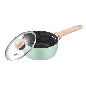 Olla antiadherente para comida de bebé Bear con tapa, olla pequeña para sopa para comidas infantiles, color verde clásico - Product Image 3