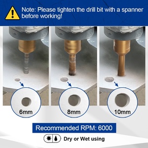 SHDIATOOL OEM 6-100mm Scie cloche diamantée brasée sous vide pour carrelage en porcelaine et marbre, filetage M14 - Product Image 6