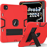 Étui robuste en silicone et PC écologique pour iPad Pro 13 M5 2025 M4 2024 avec béquille et support pour stylet, coque fine OEM ODM