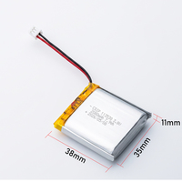 Batería de Litio LiPo de 3.8V y 2080mAh, Celda de Polímero de Litio 113538LP, Alta Tensión, Capacidad Personalizada