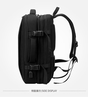 Mochila Expandible de Mezclilla para Hombre, 37L, Gran Capacidad, para Portátil, con Separación para Ropa Húmeda y Seca, para Viajes de Negocios y Desplazamientos Cortos