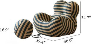 Commercio all'ingrosso della fabbrica Italia di lusso salotto <span class=keywords><strong>poltrone</strong></span> in tessuto ottomano divani imbottiti di spugna compressi per uso appartamento - Product Image 6