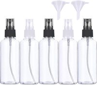 Bouteille atomiseur PET à impression personnalisée, tailles variées, pulvérisateur électrique noir, capuchon transparent, vaporisateur de poche portable