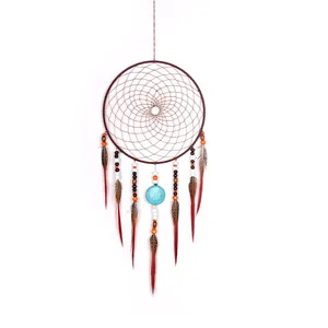 Grand No.46 Tenture Murale Boho <span class=keywords><strong>Attrape</strong></span>-Rêves Plume Faite À La Main Pour La Maison Salon Décoration - Product Image 1