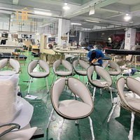 Italienische High-End-Esszimmer möbel Mahagoni Messing Holz furnier Moderner Luxus runder Esstisch für 8 Personen