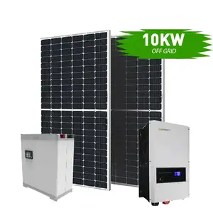 Off Grid Residentiële Zonnepaneel 10kw Zonne-Energiecentrale 6kw 10kw Pv Power Kit 10000W Zonne-Energie Opslag Huis Zonne-Energie Systeem