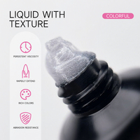 Nouveauté RONIKI OEM Fournitures professionnelles pour les ongles Marque privée 14 couleurs Gel acrylique pailleté Extension d'ongles Gel poly