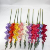 Fleur de gladiolus en soie artificielle à longue tige pour la décoration florale d'événements