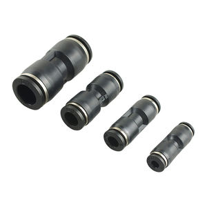 Adaptador traqueal preto Conector rápido reto de 2 vias Acessórios do conector de tubulação do plutônio Conexões pneumáticas Articulação <span class=keywords><strong>Tracheal</strong></span> - Product Image 6