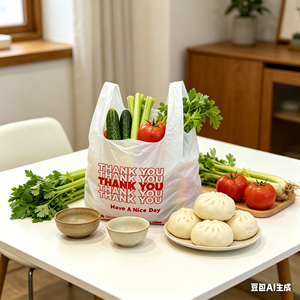 Classic <b>White</b> Durable HDPE Plastic Vest T-Shirt Shopping <b>Bags</b> Economical Mini Market Corner Store Street Vendor <b>Small</b> Retail - Product Image 1