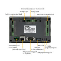 Controlador lógico programable Hmi de 5 pulgadas, pantalla táctil HMI PLC, todo en uno