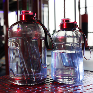 Bouteille d'eau en plastique transparente grande capacité sans BPA, à large ouverture, 1,5 L, 2,5 L, 1 gallon, en PETG, pour la salle de sport - Product Image 6