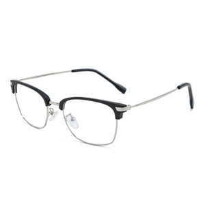 Men Retro Clear Lens Metal <strong>Optical</strong> <strong>Frames</strong> Glass <strong>Frame</strong> <strong>Optical</strong> <strong>Half</strong> <strong>Frame</strong> Anti Bluelight Blue Light Blocking Glasses - Product Image 1