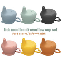 Couvre-gobelet en silicone sans BPA avec logo personnalisé, nouveau style, anti-fuite, alimentaire, pour accessoires pour bébés
