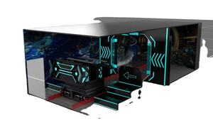 Technologie de l'oeil nu 5D Flying Track Cinema Système de théâtre 3D Rail 9D <span class=keywords><strong>Cinéma</strong></span> <span class=keywords><strong>Jurassic</strong></span> World Ride Siège personnalisé - Product Image 3