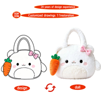 Sac à dos personnalisé en peluche avec logo OEM ODM, créez votre propre design, jouets en peluche, rembourrage en coton PP, unisexe, fête, faible MOQ