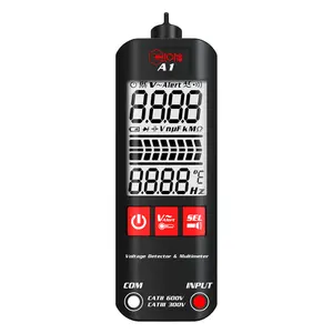 A1 penguji voltase Voltmeter pintar Digital tanpa kontak, detektor listrik Multimeter untuk pengukuran uji kawat langsung tegangan AC/DC