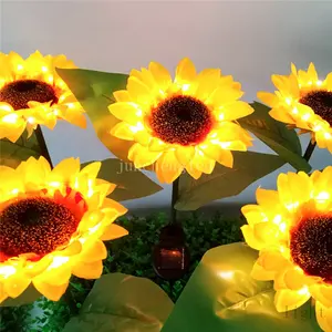 Wedding street Solar Lawn Lamps decorazione del giardino Sun Flower Outdoor Path Lights LED impermeabile