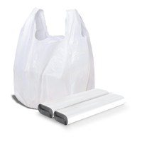 Sacs en plastique pour t-shirts avec logo personnalisé pour supermarchés, restaurants, épiceries