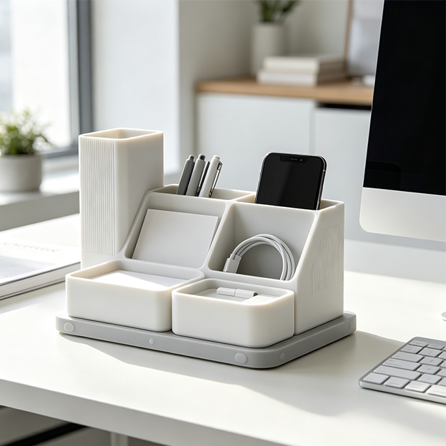 Custom 3D Printed Desk Organizer Multi Compartment Stationery Phone Tray Custom Custom OEM Wholesale Bulk Low MOQ Manufacturer