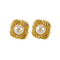 Boucles d'oreilles clous rondes en laiton plaqué or - Accessoire tendance, léger, luxueux et élégant pour les occasions spéciales et les anniversaires