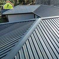 Tuile de toit creuse en alliage d'aluminium recyclable, plaque de toiture écologique pour villa moderne et appartement