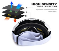 HUBO 181B lunettes de ski de sport personnalisées à la mode gris rouge cadre en TPU verre polarisé conçu Googles lunettes de neige