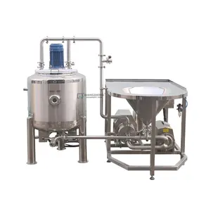 Homogénéisateur de mélangeur sous vide de prix usine mélangeur émulsifiant sous vide industriel avec combinaison de pompe de transfert