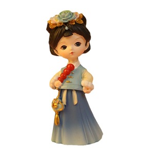 Yu Mo Adorno de Resina Estilo Antiguo para Niña, Figura Creativa para Decoración del Hogar, Sala de Estar, Recibidor, Soporte de TV - Product Image 5